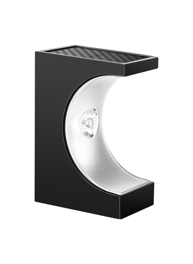 طقم 4 قطع مصابيح درجات شمسية على شكل هلال – مصابيح خطوات LED خارجية مقاومة للماء مع تحكم ذكي بالضوء للحديقة والدرج - Image 4